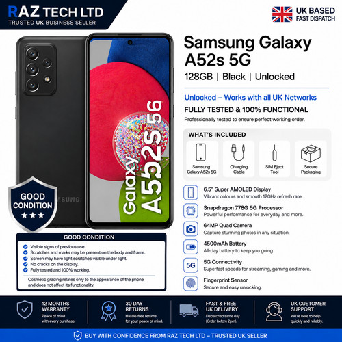 Samsung galaxy a52s - a52s, 128gb